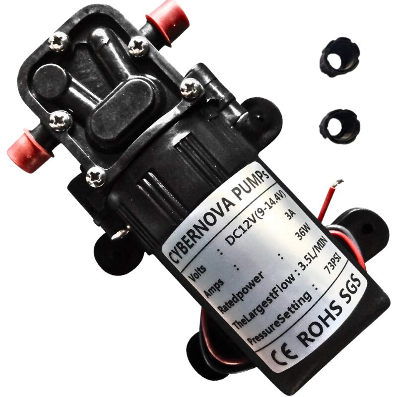DC12V 73 PSI 3.5L/m Pompe à Eau Douce Pompe à diaphragme Pompe Auto-amorçante Pompe de pulvérisateur pour Ferme/Jardin/Irrigation par