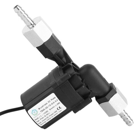 DC12V Bürstenlose Umwälzpumpe für Bier, Heimbraupumpe, 2 Edelstahlanschlüsse mit 1/2"-Innengewinde (mit DC-Stecker).