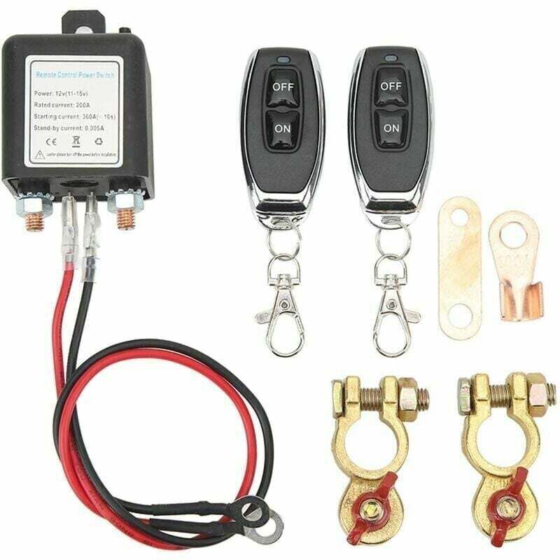 DC12V Coupe Batterie à Distance, Coupe Circuit de Voiture Anti Vol Empêche La Décharge de La Batterie, Courant élevé Coupe Batterie Matre pour RV ATV