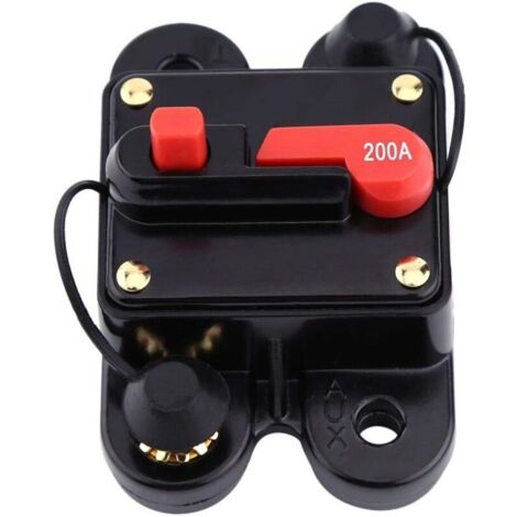 DC12V Disjoncteur sectionneur disjoncteur disjoncteur pour voiture Marine bateau v&eacutelo r&eacuteinitialisation fusible 80-300A(200A)
