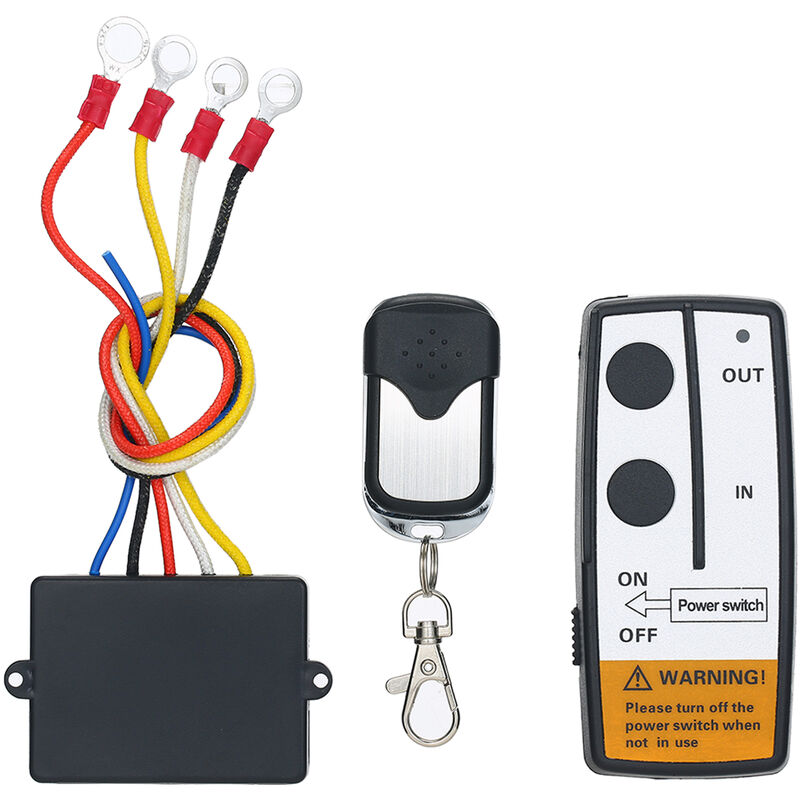 

DC12V Kit de control remoto inalambrico universal de cabrestante 12V 50 pies 2 controles remotos con luz indicadora para camion Jeep ATV SUV