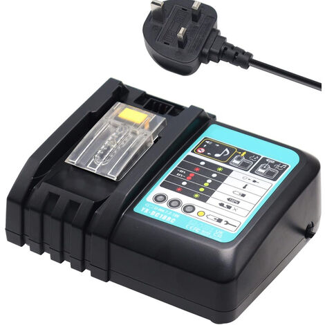 DC18RC 3A Battery Charger for makita 14.4V-
18V LXT Lithium-lon Batteries BL1850 BL1840B
BL1820 BL1815 BL1860 BL1430 BL1450 BL1830
18V Drill Battery Charger Replaces DC18RA DC18SD DC18SF UK Plug