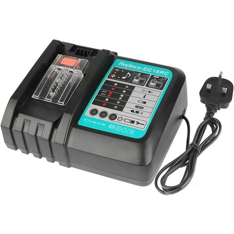 DC18RC 3A Charger DC18RC for Makita 14,4V-18 V Lithium Battery BL1850B BL1850 BL1860B BL1830B BL1815N with LED Indicator