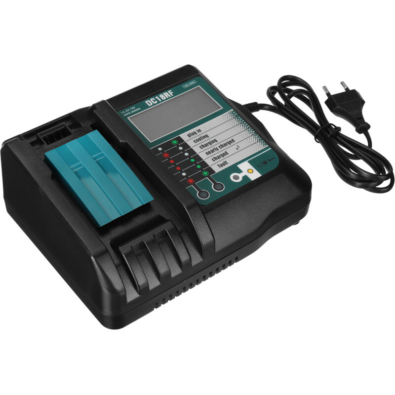 DC18RC Chargeur pour Makita 14.4V 18V Batterie BL1860B BL1860 BL1850B BL1850 BL1840B BL1840 BL1415 BL1430