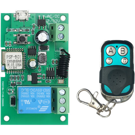 DC5V 12V 24V 32V Interruptor Wifi RF 433MHz Módulo de relé inalámbrico Módulos de automatización del hogar inteligente Aplicación de teléfono Interruptor de temporizador de control remoto Alexa Google