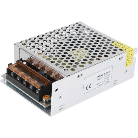 DC5V Netzteil Treiberadapter Aluminiumlegierung Schaltnetzteil LED-Ausrüstung Reulated Transformator für LED(S-50-5（5V/10A/50W）AC100-240V),Schaltnetzteil
