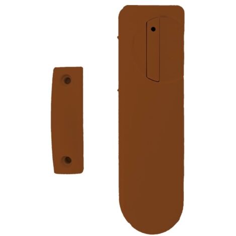 DC600/BR - Contact magnétique SLIM. Couleur marron. Piles incluses.