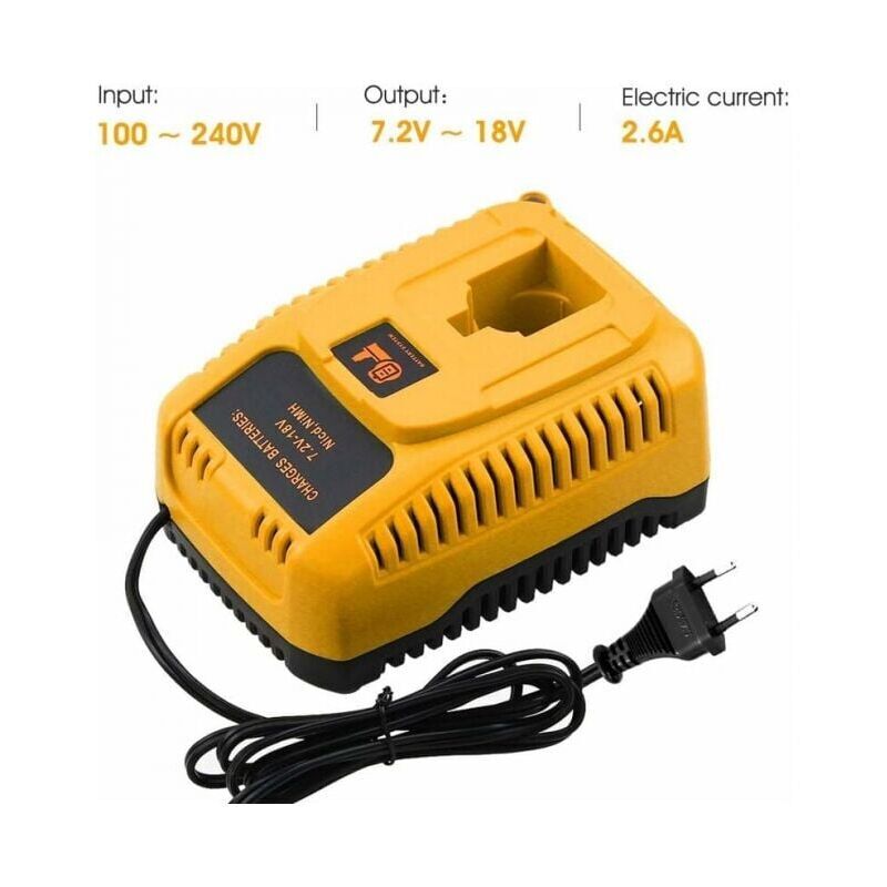 SNQ - Dc9310 Remplacement Chargeur Pour Dewalt Batterie Ni-Cd & Ni-Mh 7.2v-18v Dc9096 Dc9098 Dc9099 Dc9091 Dc9071 De9057 Dw9096