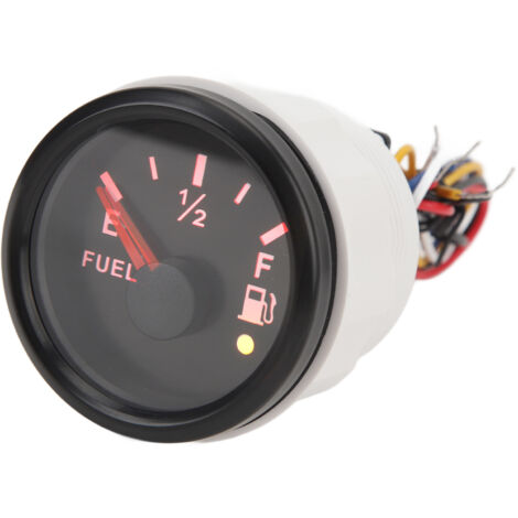 DC9‑32V 52MM Indicatore livello carburante marino 240‑33 Ohm Misuratore digitale universale per yacht Barche da pesca Lunetta quadrante nero