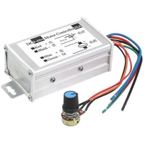 DC9V 12V 24V 48V 60V 20A PWM Motor Speed Controller 0-1200W--