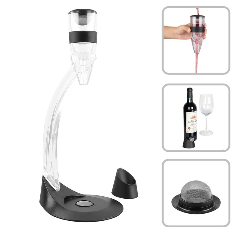 Haloyo - Décanteur à Vin Aérateur à Vin Ensemble Complet de Luxe Filtre Support Outil et Socle Pour Vin