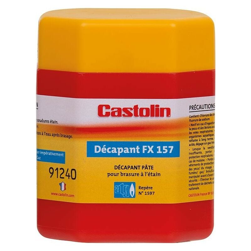 Castolin - Décapant pour fil d'etain 157 pour métaux avec cuivre, inox liquide blanc 200g