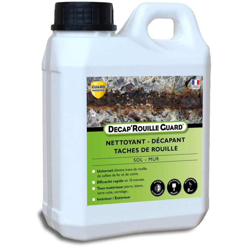 Décapant Rouille Pierre Carrelage Guard Industrie DecapRouille 1L