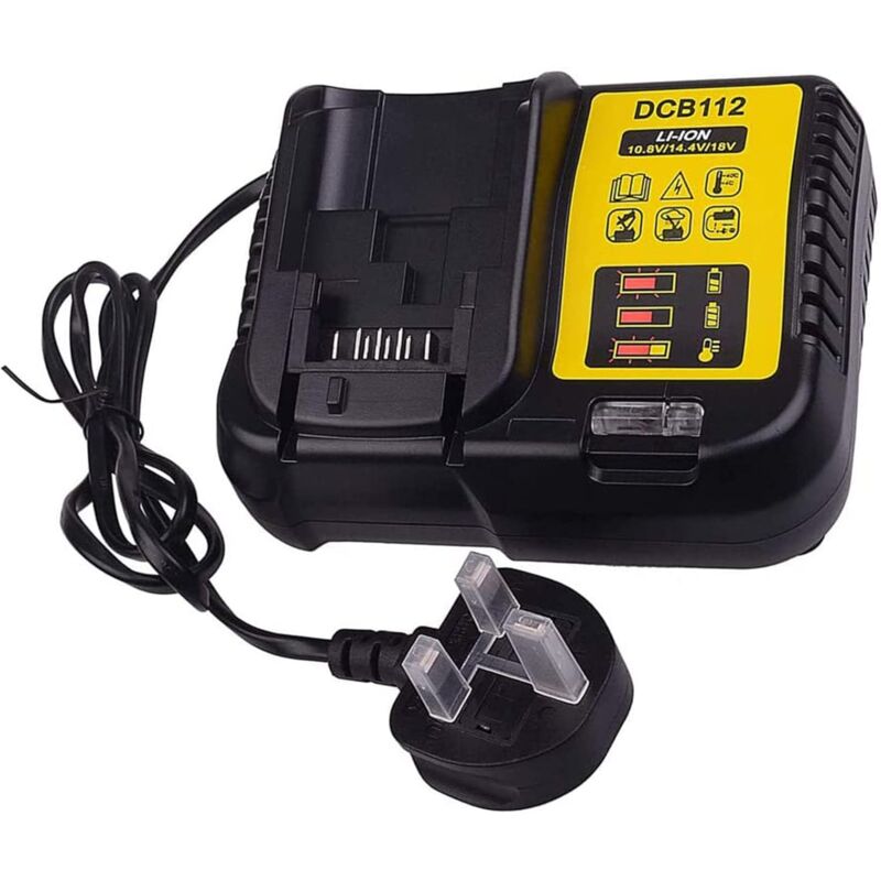 DCB112 2A Fast Charger Replacement for Dewalt 12V-18V Lithium-ion Battery Charger Replacement for Dewalt Battery DCB101 DCB107 DCB112 DCB105 DCB115