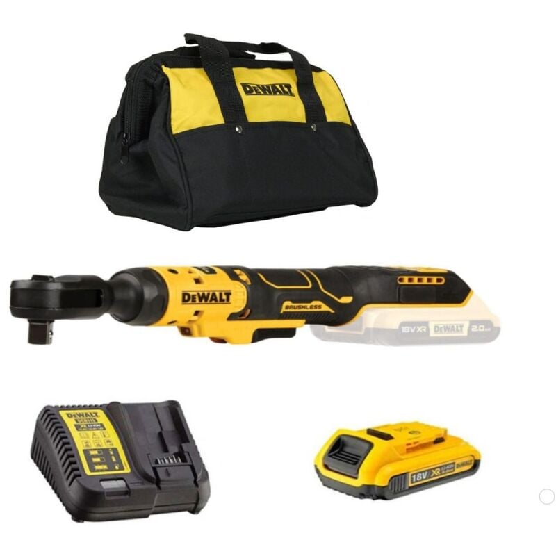 Dewalt - DCF512D1-QW Clé à cliquet sans fil 18V xr 1/2' 95Nm - 1 x 2.0 Ah Batterie + chargeur en sac