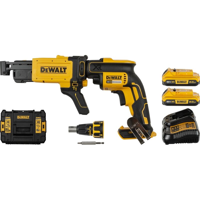 

Dewalt Dcf620D2K-Qw Atornillador Panel Yeso Sin Escobillas Xr 18V Con 2 Baterías Li-Ion 2, 14 W