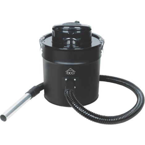 DCG Eltronic BS8800 BS8800-Aspiracenere con Motore, capacità 20lt. Tubo Flessibile in Alluminio, 1200 W, 20 Litri, Nero