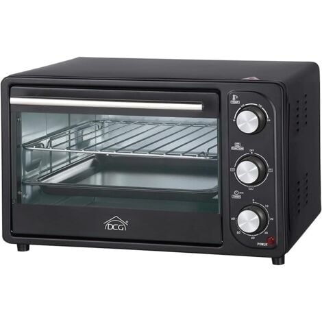 LGVSHOPPING DCG MB9803N Forno Elettrico Ventilato da 16 Litri, con Termostato Regolabile, 3 Posizioni di Cottura e Timer
