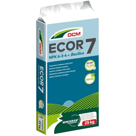 DCM ECO-PLANT 7 25kg engrais universel végétalien, engrais pour légumes, engrais pour fruits, engrais pour gazon