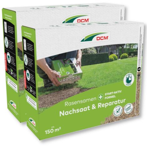 DCM Graines de gazon Réparation du sursemis 4500 g de graines de gazon et d'engrais organique pour gazon