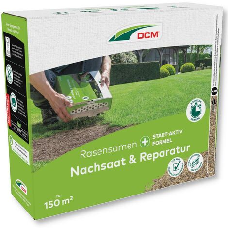 DCM Rasensamen Nachsaat & Reparatur 2250 g Rasensaat und organischem Rasendünger
