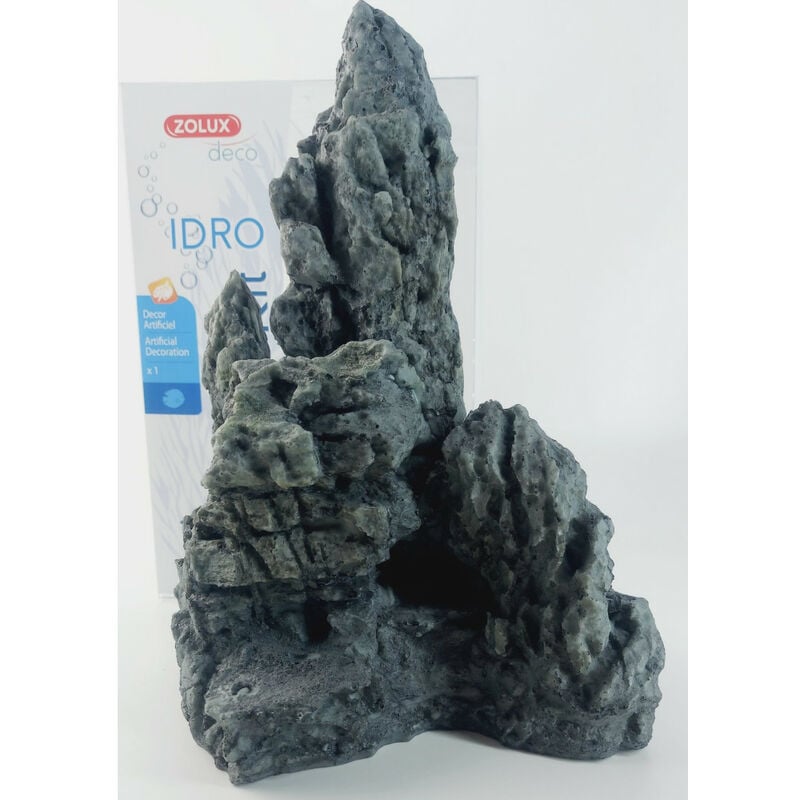 Décor. kit Idro black stone n°3 dimension 17.5 x 15 x Hauteur 27 cm pour aquarium Zolux