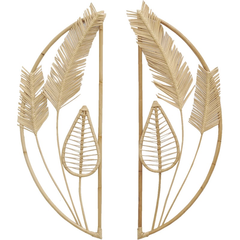 Décor mural en rotin Grande feuille