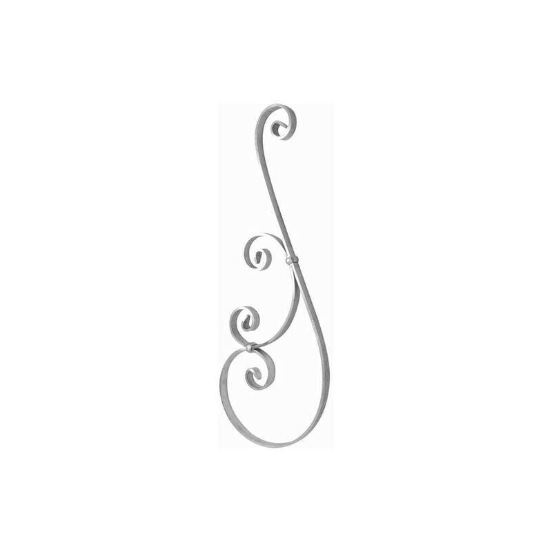 Décor volute portail alu 720x240 - Plat 20x6 mm Deco Fer Forge