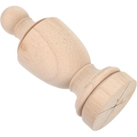 Dcoratif en Bois Brut Sculpt pour Tringle Rideaux et