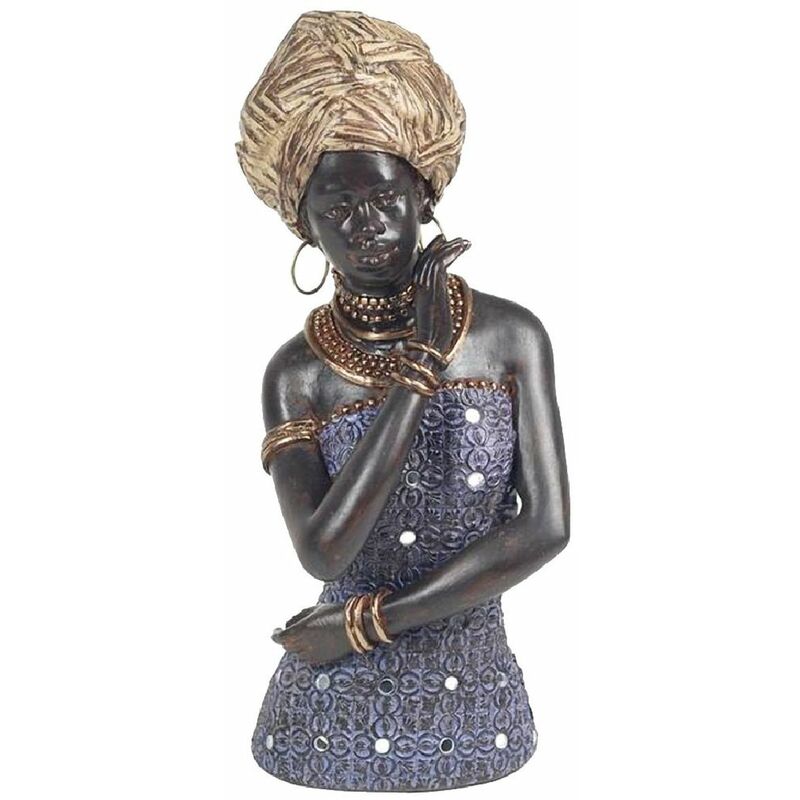 Décoration femme africaine avec turban jaune