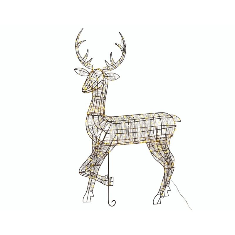 Beliani - Décoration de Noël à led pour Intérieur et Extérieur Renne en Métal Noir Mahlatti