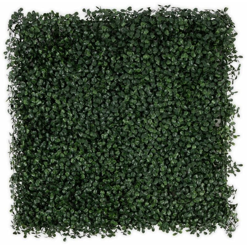 Karat - Décoration murale en plantes artificielles Boxwood Dark-Green 50 x 50 cm - Vert Foncé