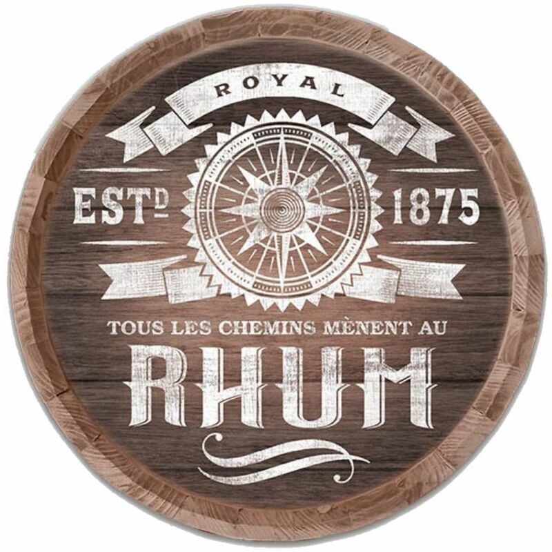 Décoration murale tonneau de Rhum 40 cm