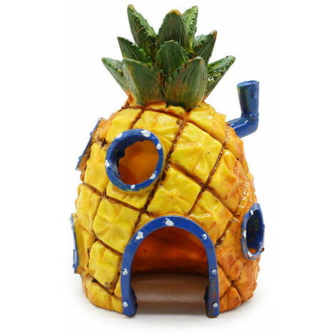 Dcorations pour Aquarium, Ornement Aquarium de Maison Ananas de Rsine Accessoires de Rservoir de Poissons-
