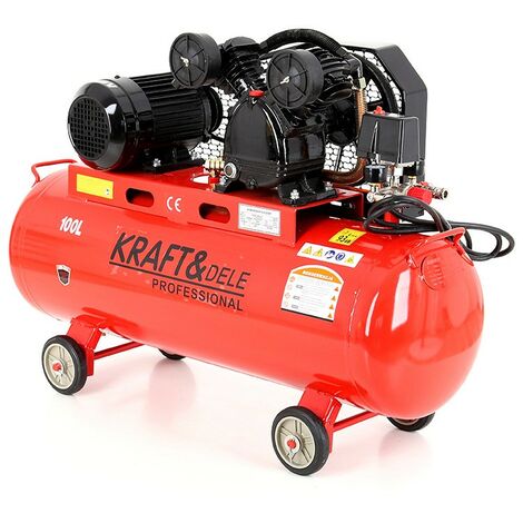 DCRAFT - Compressore olio - Capacità 100 L - Alimentazione 380V/50Hz - Portata 580 L - Rosso