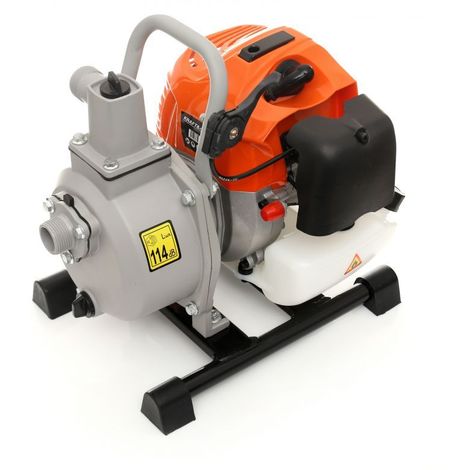 DCRAFT - Pompe à eau thermique débit 300 L/min - Pompe à l'eau claire + chargée + moteur 2 temps - Relevage d'eau Jardinage - Orange