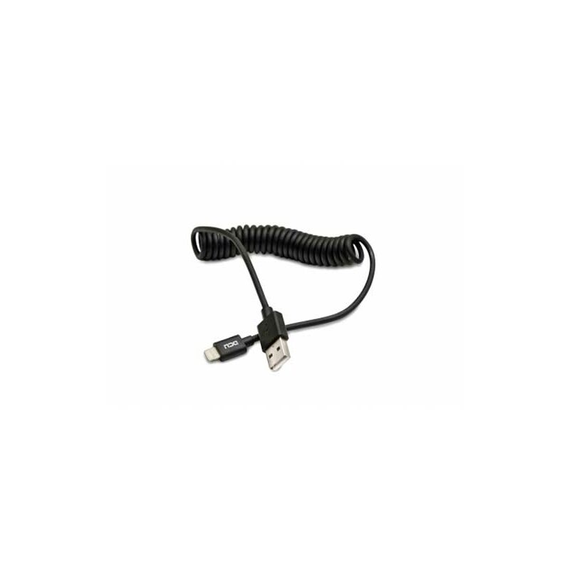 

cable negro lightning a usb rizado 1,5 metros - DCU