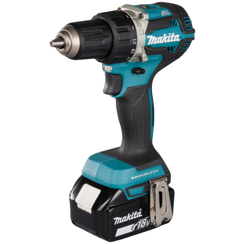 Makita DDF484RT3J Nero, Blu, Argento 2000 giri/minuto 1,8 kg - Trapano elettrico (2000 giri/minuto, 1,3 cm, 3,8 cm, 54 Nm, 30 Nm, 2,5 m/s²)