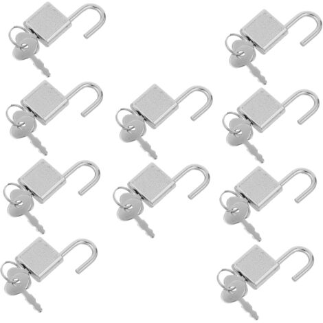 de 10 mini cadenas avec cl cadenas m talliques de s curit