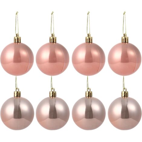 de 18 Boules de D coration de No l en Plastique Perl 9 Dor