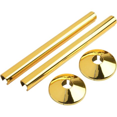 de 2 cache tuyaux de radiateur et colliers de tuyau de 15 mm