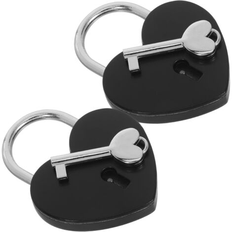 de 2 cadenas en forme de c ur avec cl en m tal robuste pour