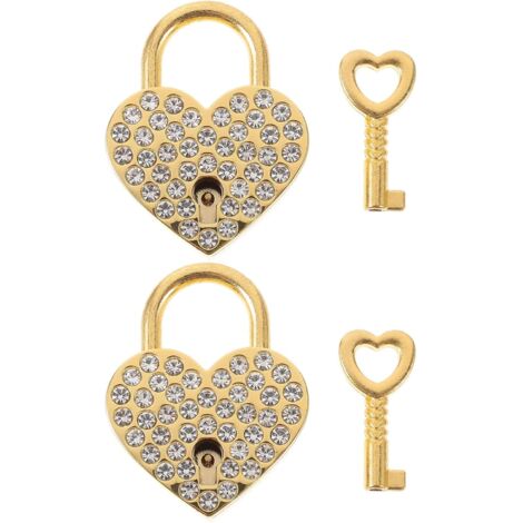 de 2 cadenas en forme de c ur dor s avec pierres d imitation