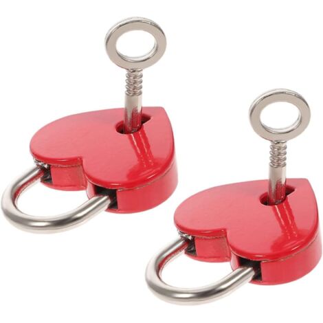 de 2 petits cadenas en forme de c ur pour bagages bo tes
