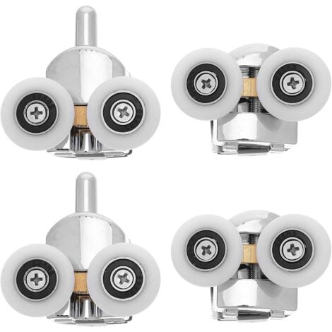 de 2 roulettes de porte de douche r glables en hauteur et en