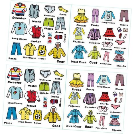 De 2 tiquettes Murales En Pvc Pour V tements Motif Dessin