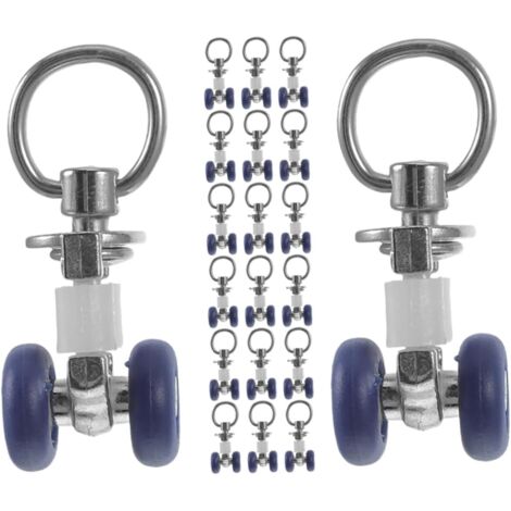 de 20 poulies double rouleau pour syst me de rails crochets