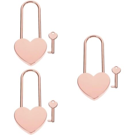 de 3 mini cadenas d amour pour bagages et casiers en alliage