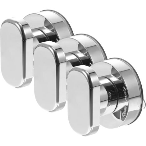 de 3 poign es rondes argent es en ABS pour portes et tiroirs