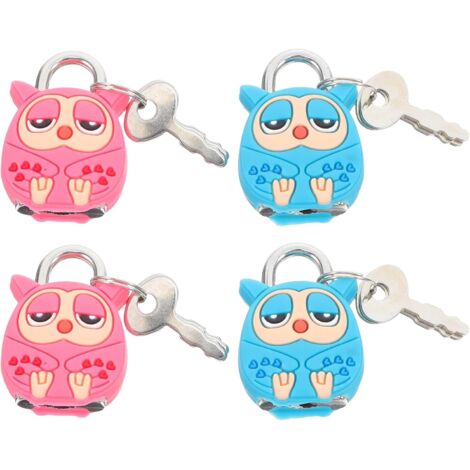 de 4 cadenas miniatures cr atifs en m tal avec cl incluse